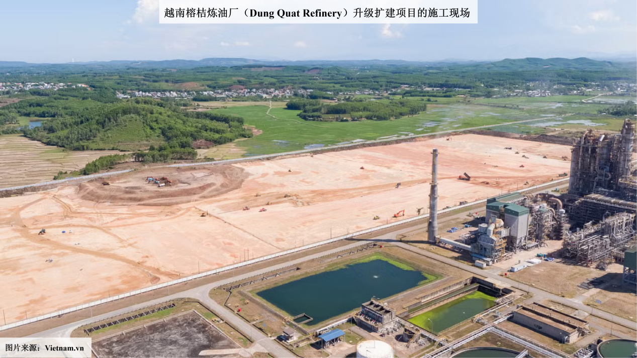 越南榕桔炼油厂升级扩建项目的施工现场